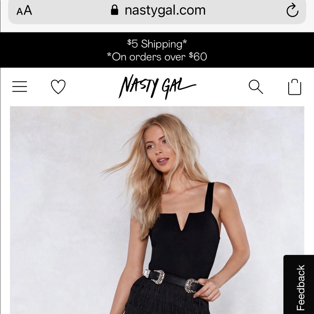 Nasty Gal V neck body suit
